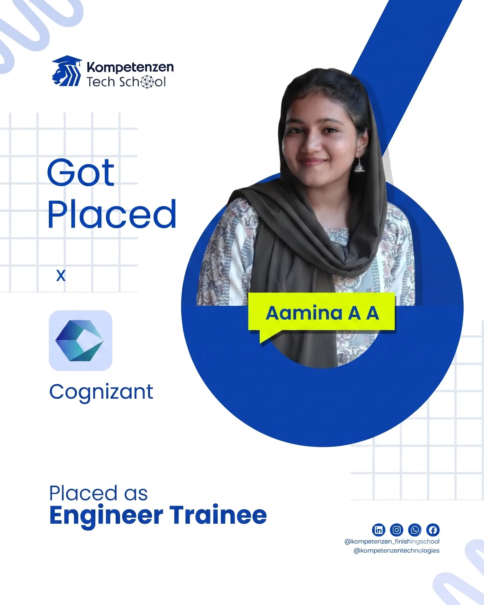 Aamina AA placed @ Cognizant